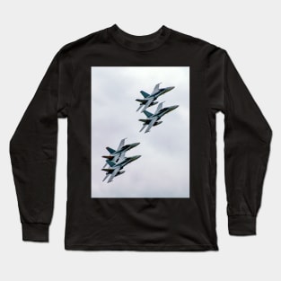 FA-18 Hornets - Formation Flying Long Sleeve T-Shirt